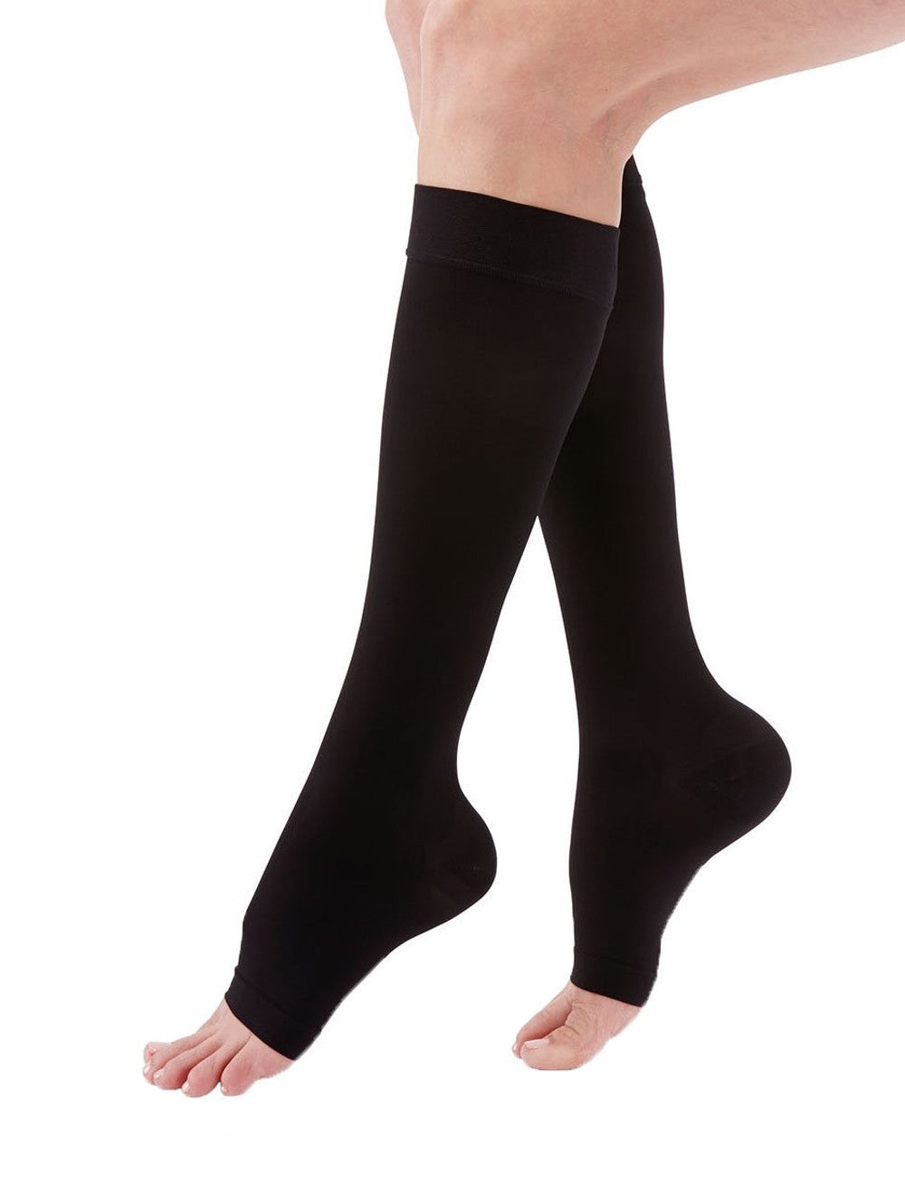 Buy FOVERA Varicose Veins Compression Stockings (Below Knee), Open Toe knee  length Sleeves for Swelling, Edema, Sore & Aching Legs, Pain Relief & Post  Pregnancy, for Men & Women (Size - L